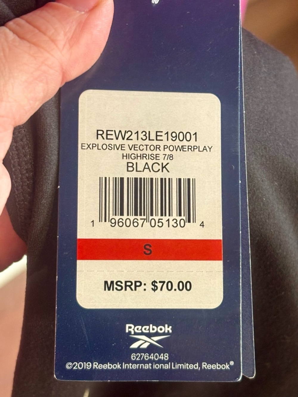 Reebok ladies black high rise explosive powerplay leggings NWT! Size S - Picture 8 of 9